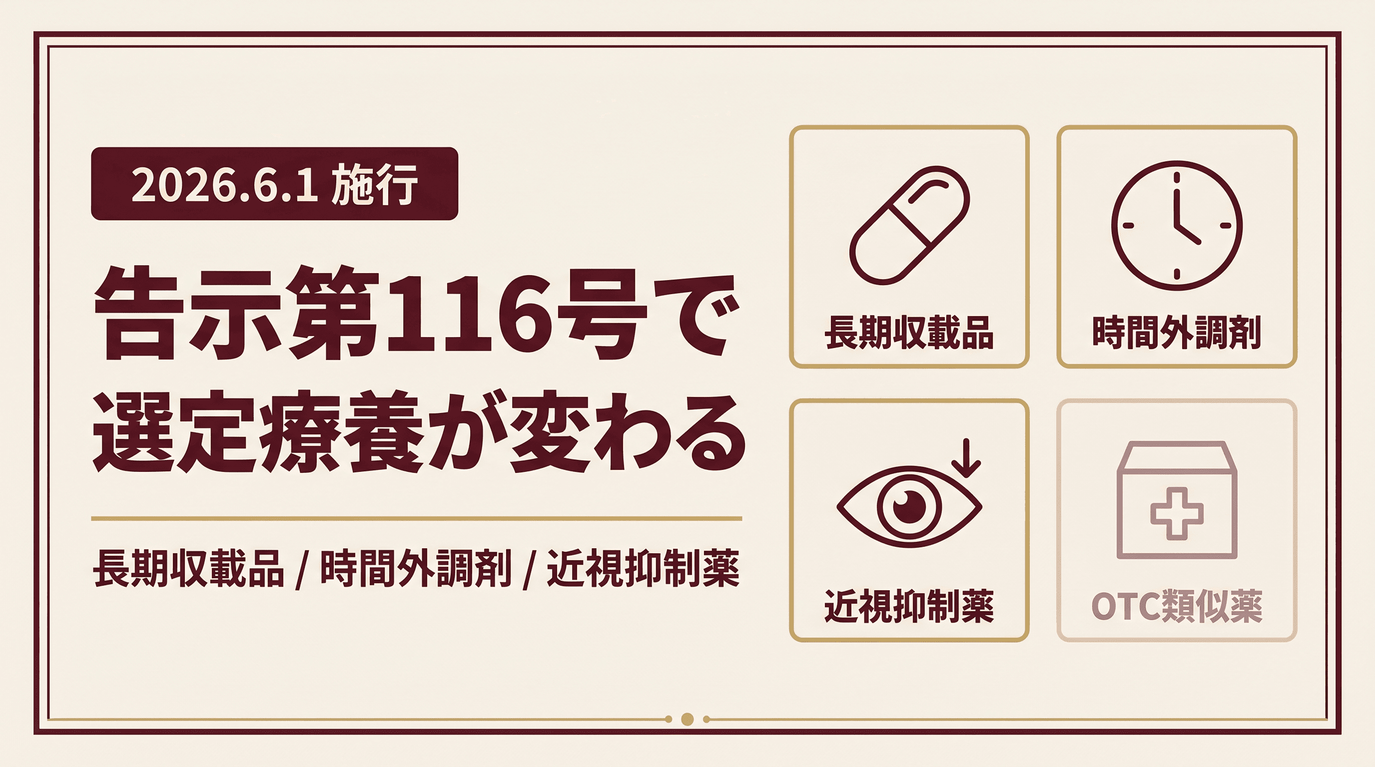 2026年6月改定で変わる選定療養、4つの告示と掲示対応