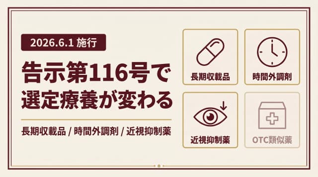 2026年6月改定で変わる選定療養、4つの告示と掲示対応