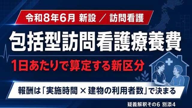 包括型訪問看護療養費とは?2026年6月新設の算定要件・報酬区分・運用Q&Aを解説