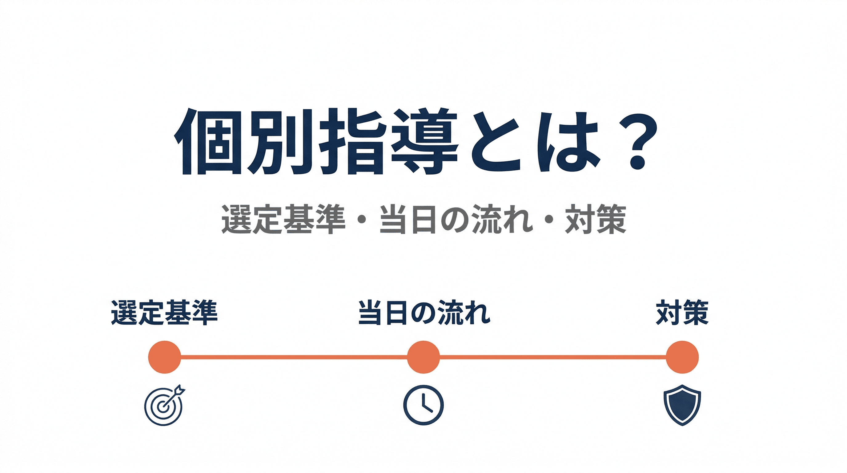 個別指導とは?選定基準・当日の流れ・対策をわかりやすく解説