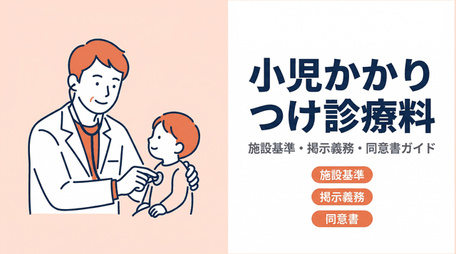 小児かかりつけ診療料とは?施設基準・掲示義務・同意書をわかりやすく解説