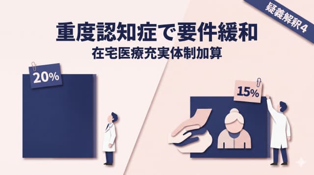 在宅医療充実体制加算 重度認知症で要件緩和|疑義解釈4